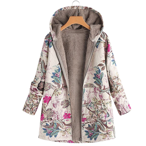Geblümte Winterjacke für Frauen