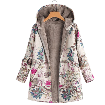 Geblümte Winterjacke für Frauen