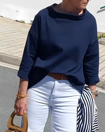 Aldona® | Elegante Damenbluse mit halben Ärmeln