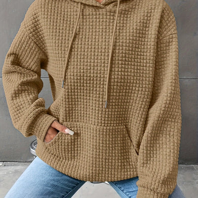 Léana™ | Texturiertes Kapuzen-Sweatshirt mit langen Ärmeln