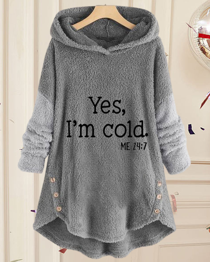 Lockerer Pullover mit Tunnelzug und Kapuze für Damen