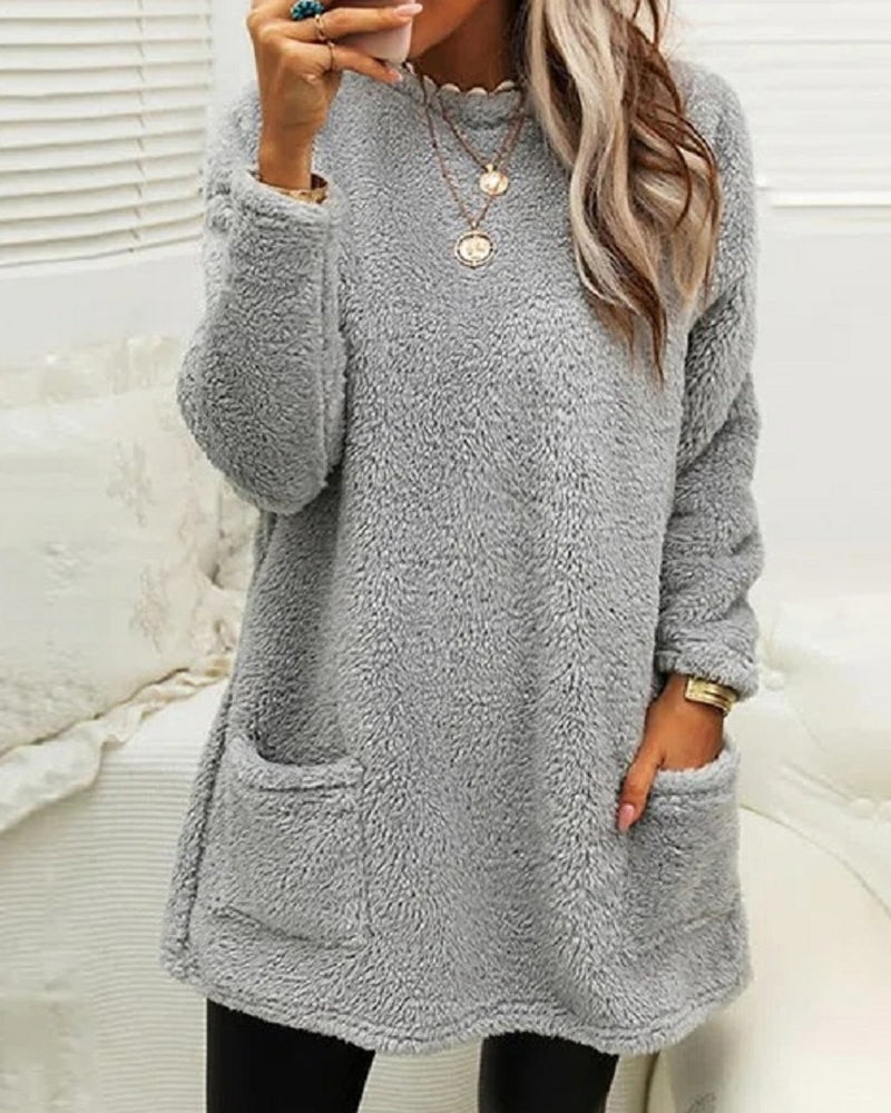 Gemütlicher Mockneck Longpullover für Frauen
