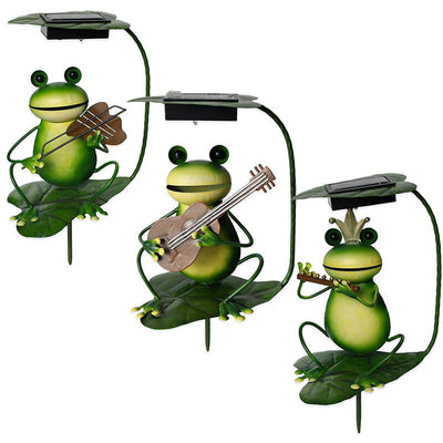 GardenFrog Solarbetriebene Dekorative Leuchte – Verspielte Außenstehleuchte