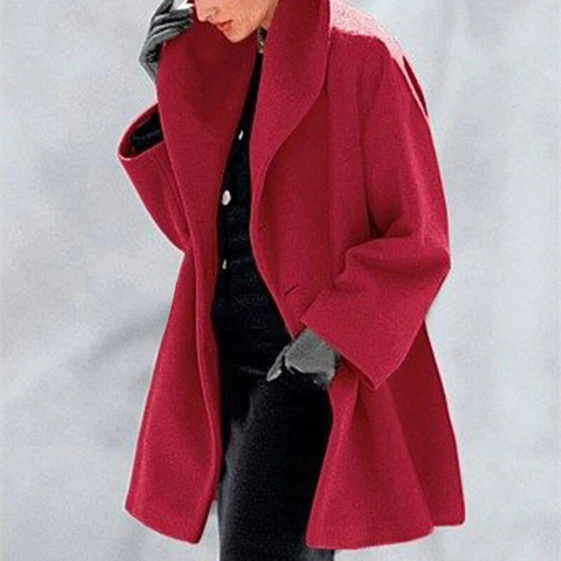 Lange Jacke mit Schalkragen für Damen