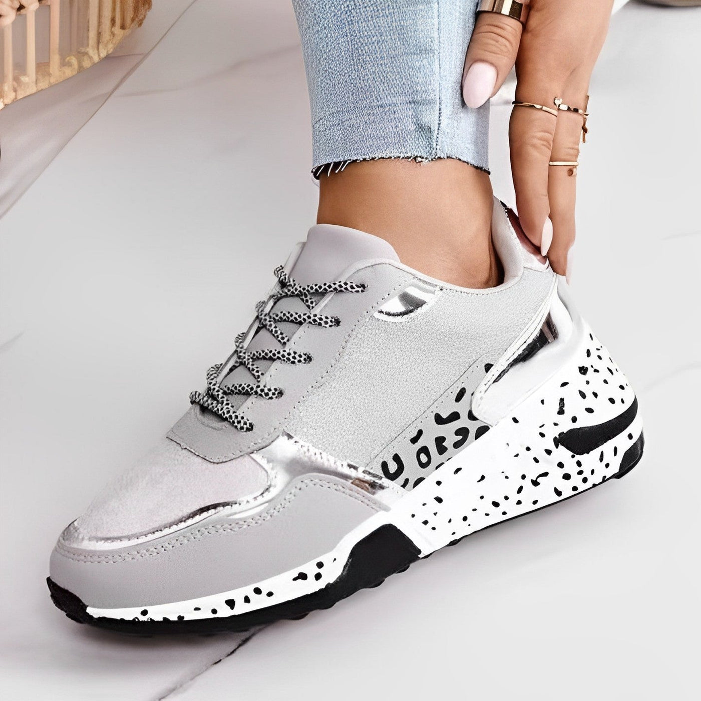 Sommerschuhe für Damen – Leichte Komfort Sneaker mit Muster