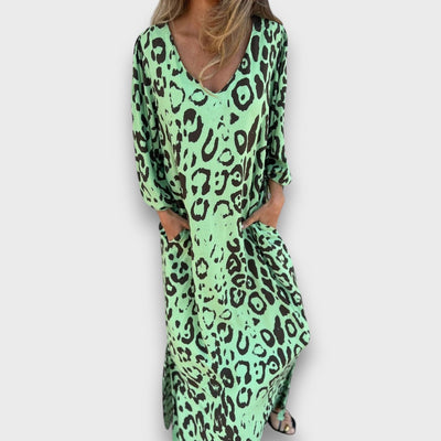 Abril – Maxikleid mit Animal-Print