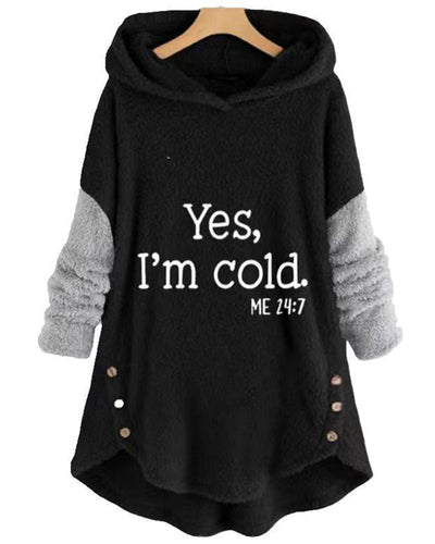 Lockerer Pullover mit Tunnelzug und Kapuze für Damen