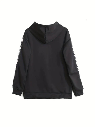 Trendiges Kapuzenpullover und Hosen Set für Damen
