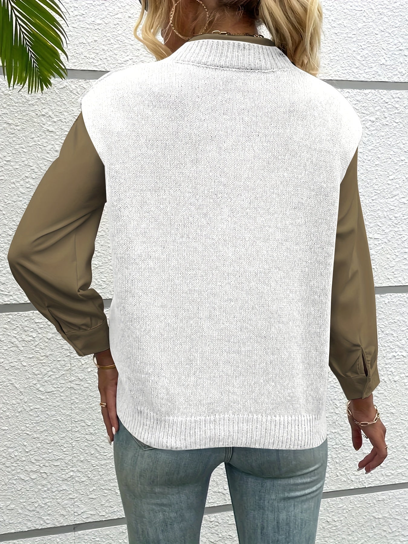 Pullunder für den Herbst - Elegante Strickpullover mit V-Halsschnitt für Damen