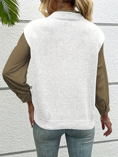 Pullunder für den Herbst - Elegante Strickpullover mit V-Halsschnitt für Damen