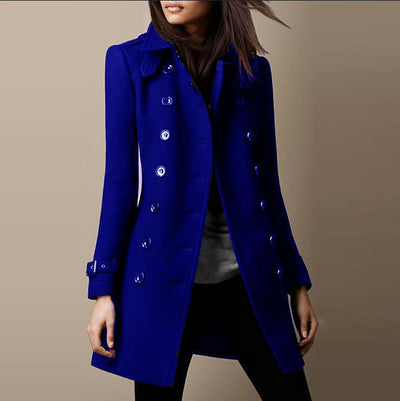 Lebendiger Zweireiher-Trechcoat für Damen