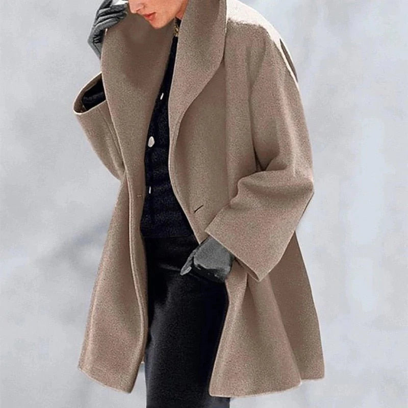 Lange Jacke mit Schalkragen für Damen