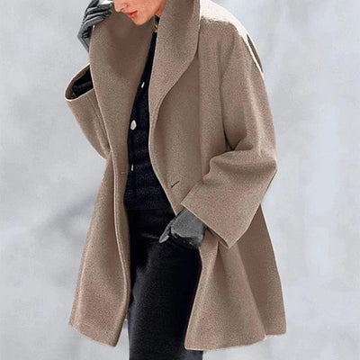 Lange Jacke mit Schalkragen für Damen
