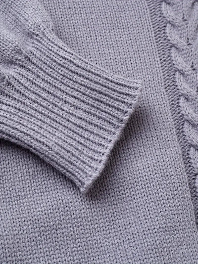 SCHICKER V-AUSSCHNITT KABELSTRICKPULLOVER FÜR FRAUEN | ELEGANTER STRICKSTIL