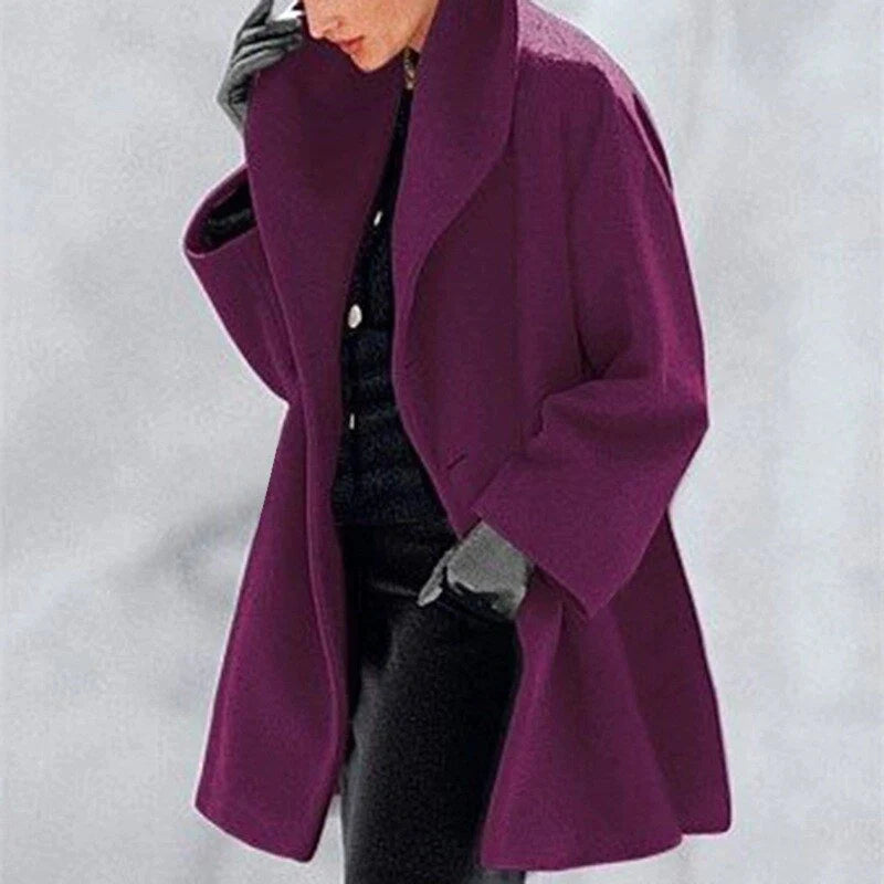 Lange Jacke mit Schalkragen für Damen