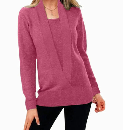 Eleganter Wickelpullover für Damen