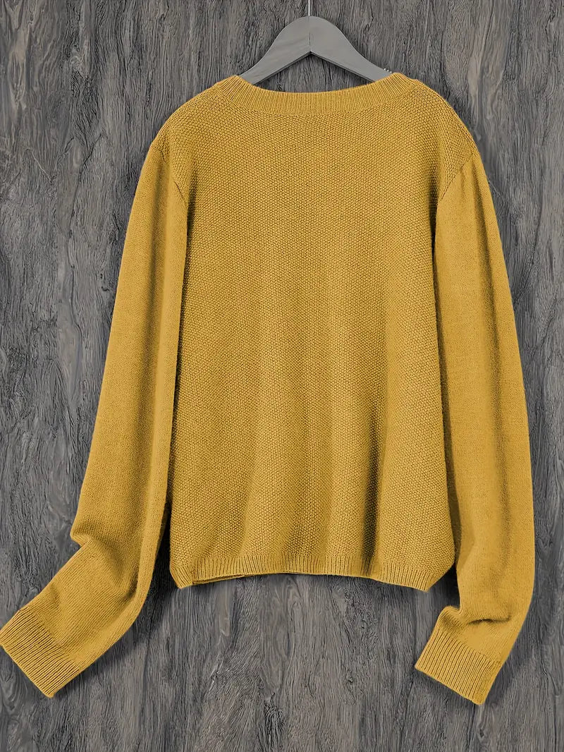 Strickjacke mit Aufgesetzter Tasche für Damen
