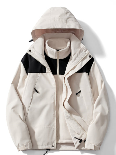3 in 1 Winterjacke mit Kapuze für Damen