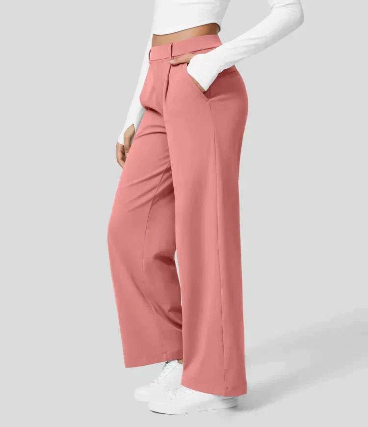 Sommer Palazzo Hose für Damen - Leicht Elegant Hohe Taillen Marlenehose