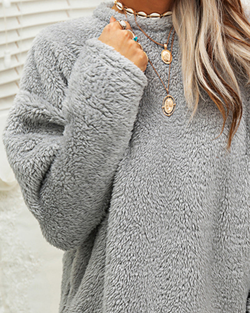 Gemütlicher Mockneck Longpullover für Frauen