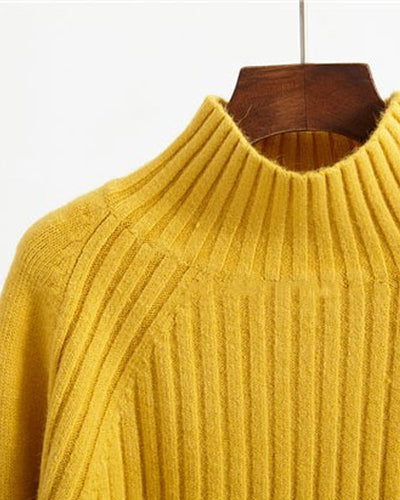 Warmer Rollkragenstrickpullover für Frauen