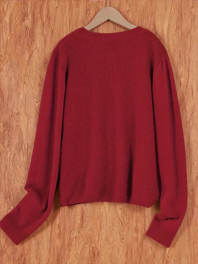 Strickjacke mit Aufgesetzter Tasche für Damen