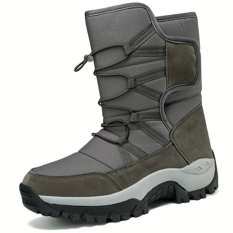 Winterschuhe Herren | High Cut Stiefel Mit Klettverschluss Und Kordelzug
