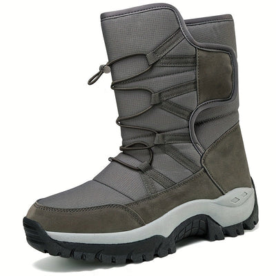 Winterschuhe Herren | High Cut Stiefel Mit Klettverschluss Und Kordelzug