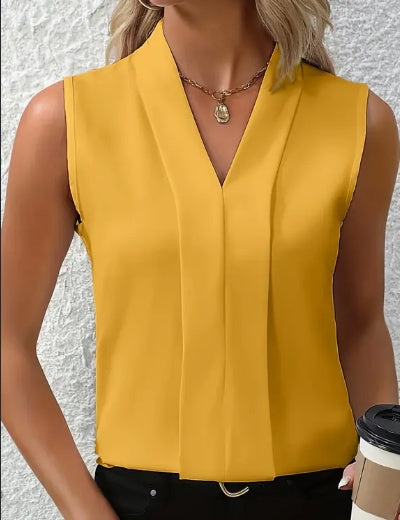 Anemona® | Elegante ärmellose Bluse mit V-Ausschnitt für Damen