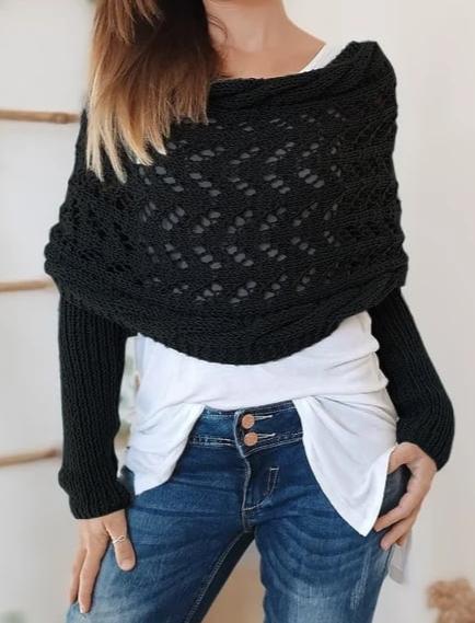 Bolero-Schulterwärmer | Grobstrick | Handgemachter Look