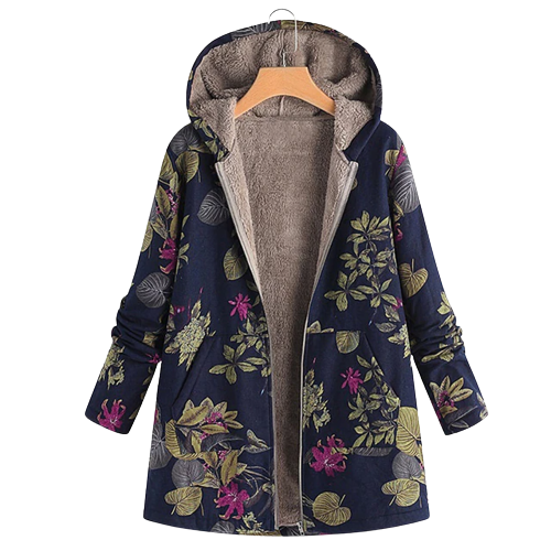 Geblümte Winterjacke für Frauen