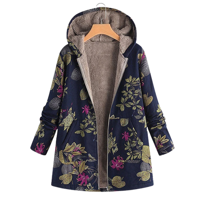 Geblümte Winterjacke für Frauen