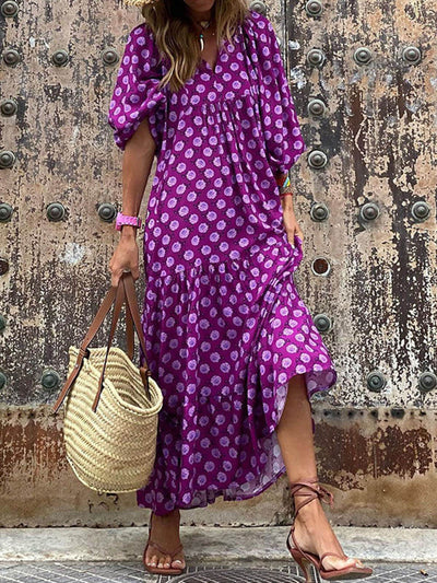 Paisley | Bohemian Breeze V-Neck Maxi Dress