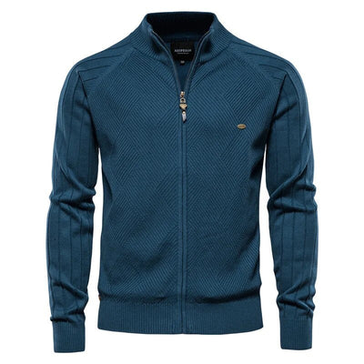 Schicke Jacke mit Rundhalsausschnitt und Reißverschluss für Herren