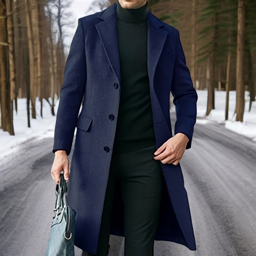 Eleganter Taillierter Wintermantel für Herren