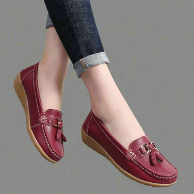 Ulfrida | Orthopädische Leder Mokassins Komfort und Stil