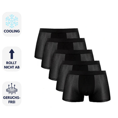 Sommerfrische Boxershorts für Herren - Atmungsaktive Kühlende Unterhosen (5er-Pack)
