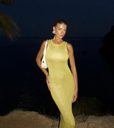 Elsie - Ärmelloses Maxikleid