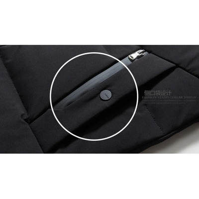 Zip-up Parka Jacke mit Pelzkapuze für Herren