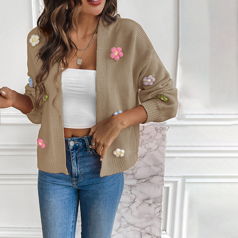 Bersha Flower Sommerweste | 3D Floral bestickte Damen Sommerweste
