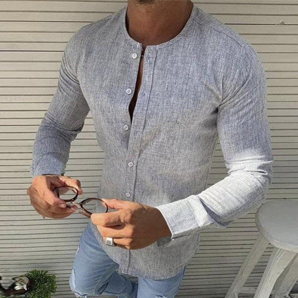 Stilvolles Herren Langarm-Shirt aus Baumwolle