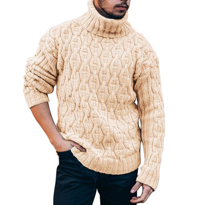 Klassischer Dicker Rollkragenpullover für Herren