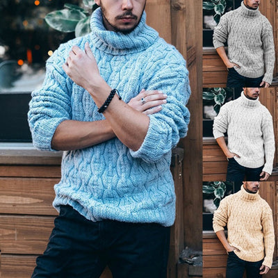 Klassischer Dicker Rollkragenpullover für Herren