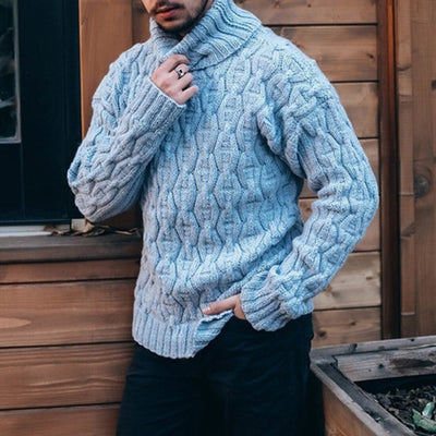 Klassischer Dicker Rollkragenpullover für Herren