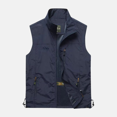 Peaks Sommer Outdoor Anglerweste | Leicht Multifunktionsweste mit Taschen Für Herren