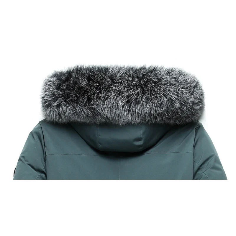 Winterparka mit Abnehmbarem Pelzkragen für Herren