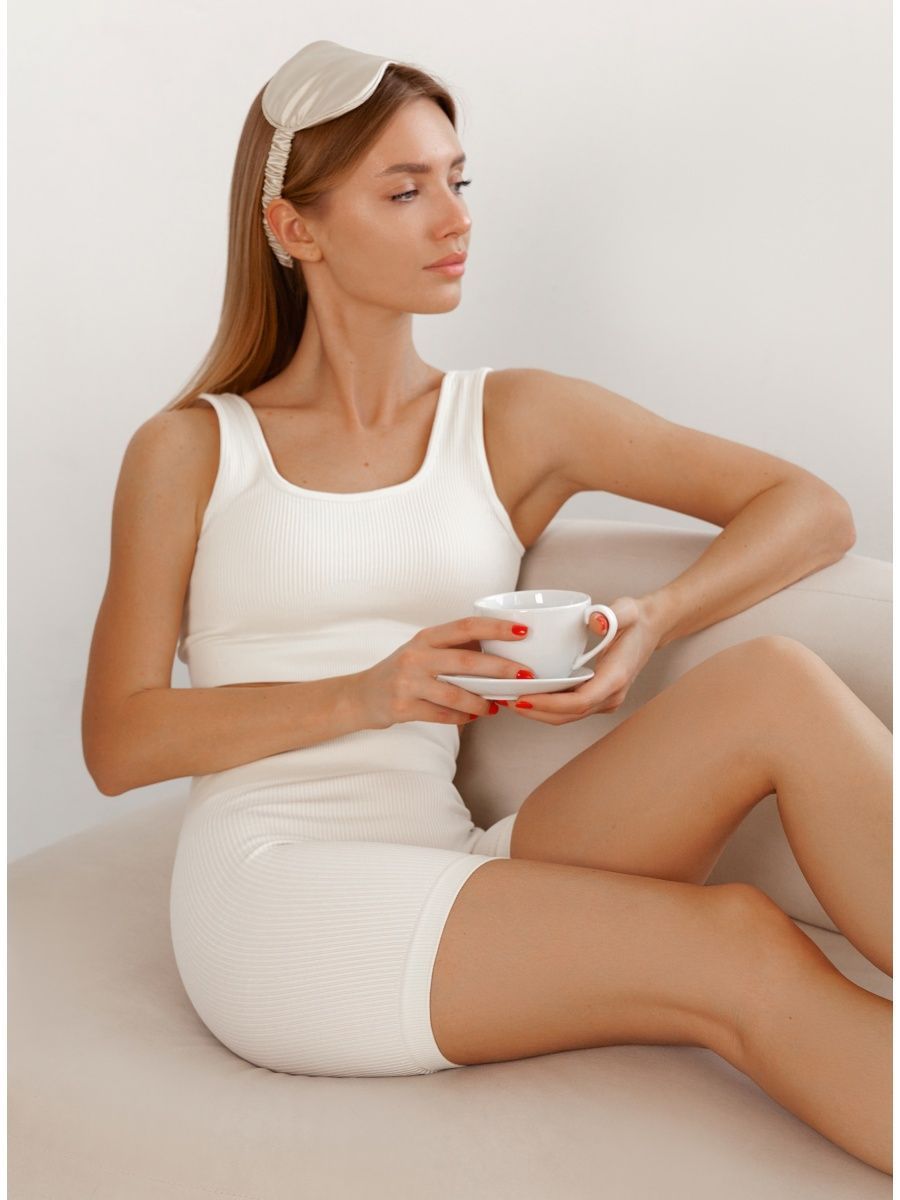 Biker Set - FitBasic - Weiß - Schlussverkauf