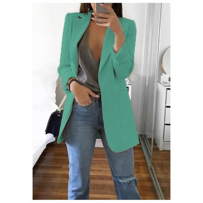 Langer Blazer für Frauen in khaki Farbe MODA