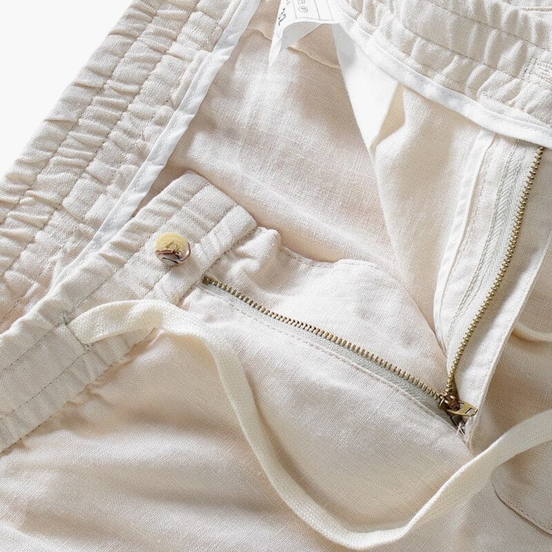 Herren Sommerhose mit elastischem Bund und Kordelzug