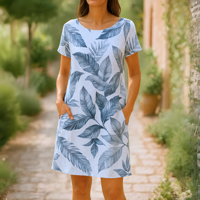 Anja™ | Elegantes Kleid aus Baumwolle und Leinen